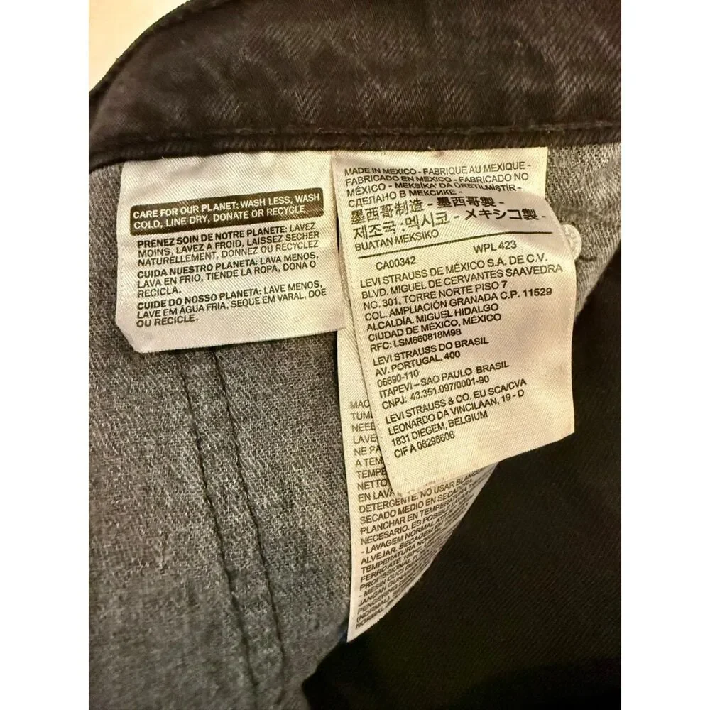 Vintage Y2K Levi's 512 Slim Tapered Black Jeans 34.5